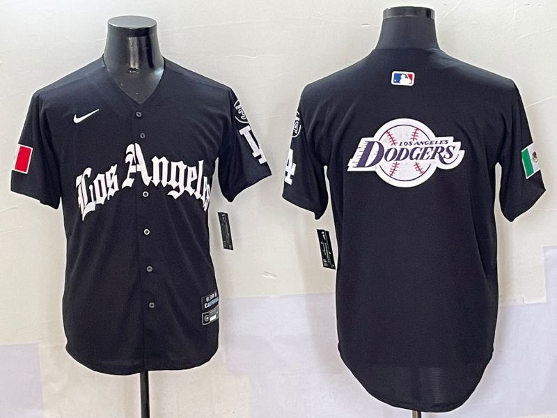 Men Los Angeles Dodgers Blank Black Five generations Joint Name 2025 Nike MLB Jersey style 29->los angeles dodgers->MLB Jersey
